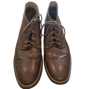 Guess Men's Joey Casual Chukka Ankle Boots Brown Faux Leather Size 9.5